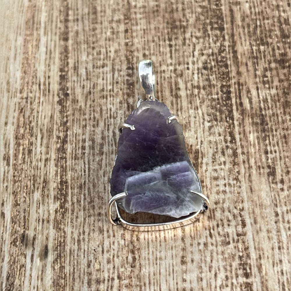Chevron Amethyst Pendant - Picture 2 of 5